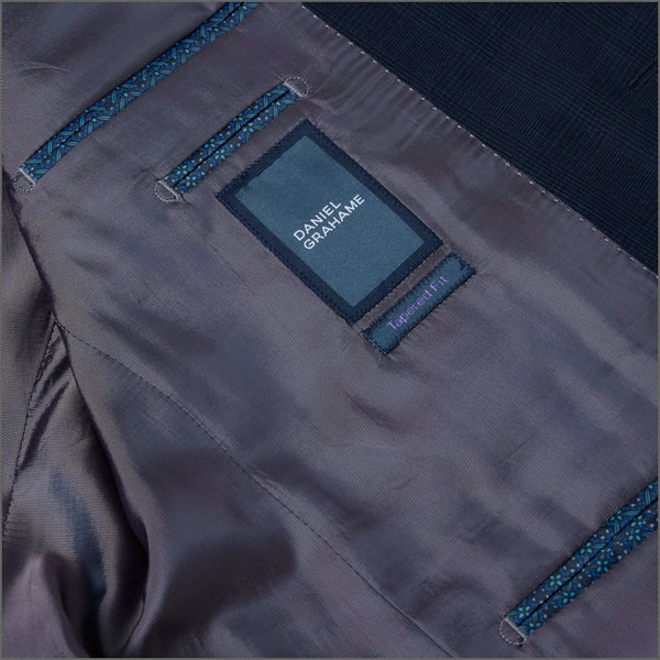 Daniel Grahame Navy checked Damon Jacket~