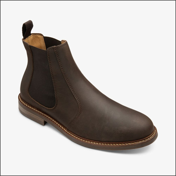 Loake Davy Brown Oiled Nubuck Chelsea Boot=