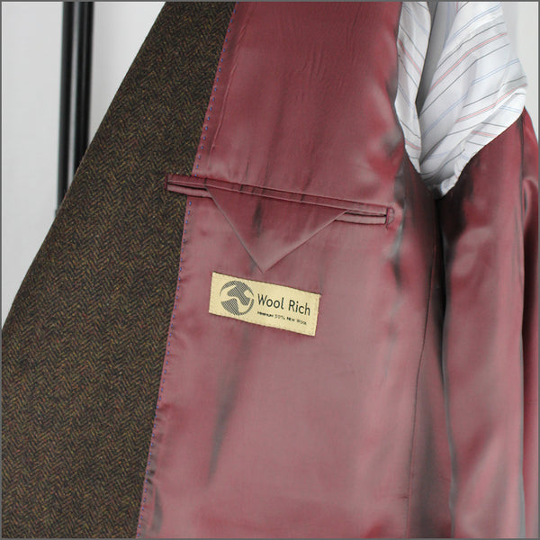 Wellington Dark Brown Herringbone Jacket*