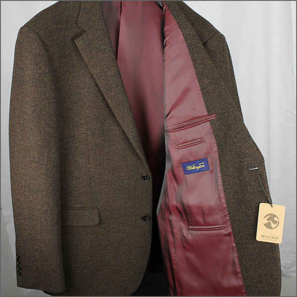 Wellington Dark Brown Herringbone Jacket*