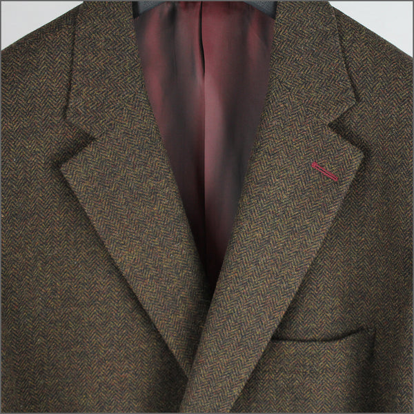 Wellington Dark Brown Herringbone Jacket*