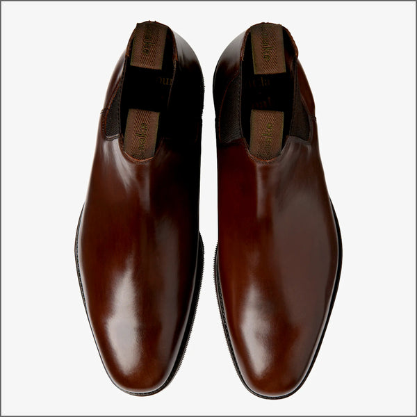 Loake Emsworth Dark Brown Leather Rubber Sole F Fitª