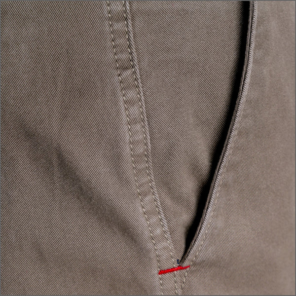 Gurteen Fairfield Stretch Cotton Taupe Chino Trouser,