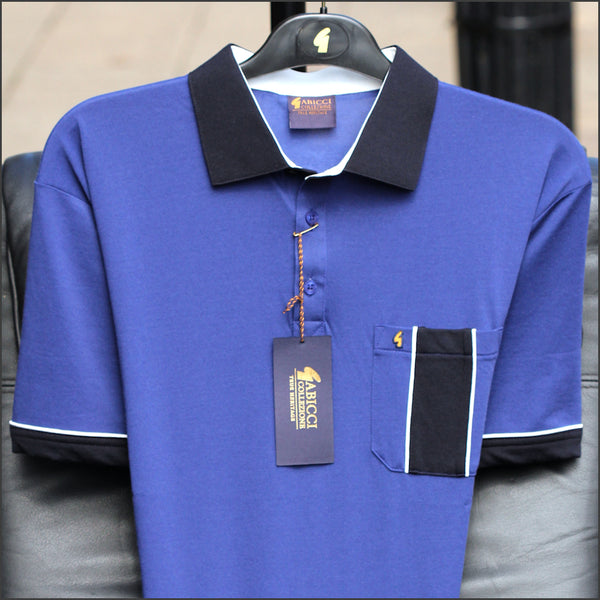Gabicci M09 Navy Patterned  V Neck=