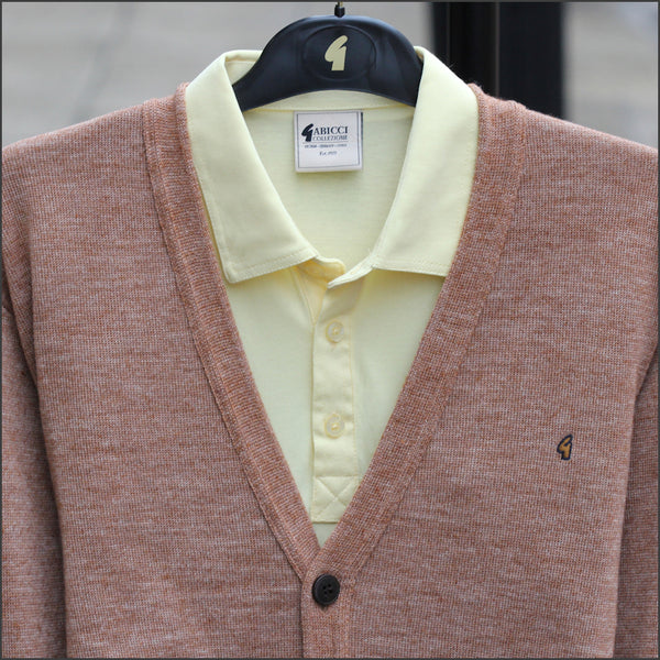 Gabicci Cardigan K02 Walnut Wool Blended Cardigan@