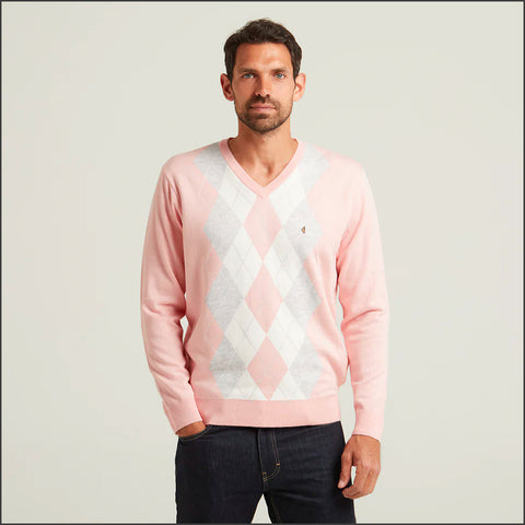 Gabicci M04 Coral Patterned V Neck=