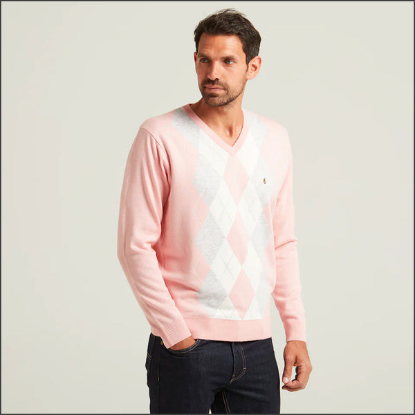 Gabicci M04 Coral Patterned V Neck=