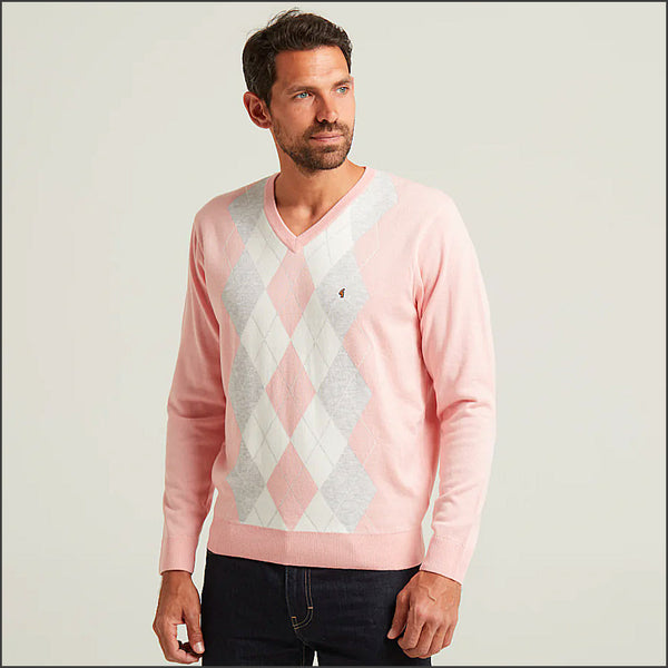 Gabicci M04 Coral Patterned V Neck=