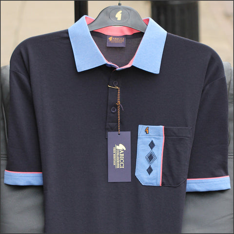 Gabicci X07 Navy Pattern T Shirt~