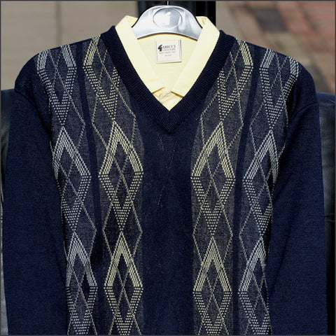 Gabicci M03 Navy V Neck=