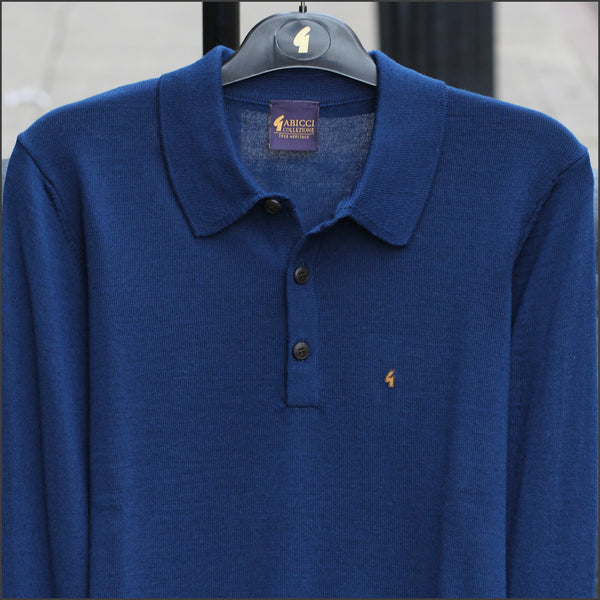 Gabicci K20 Navy Long Sleeve Polo Top