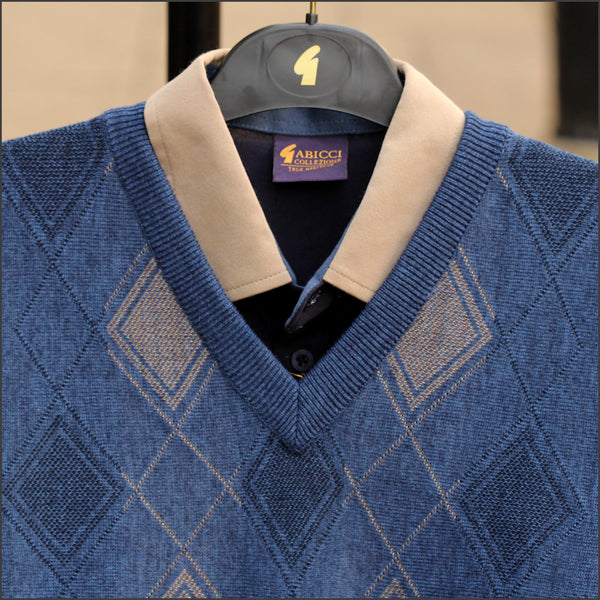 Gabicci M04 Storm Patterned V Neck=