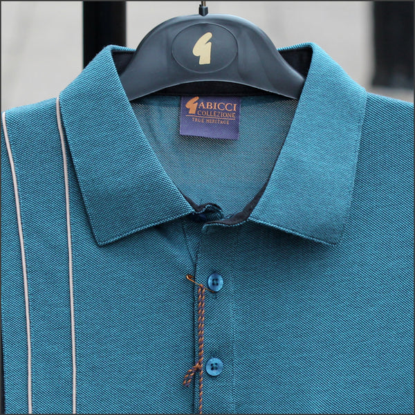 Gabicci X05 Teal Pattern Polo~