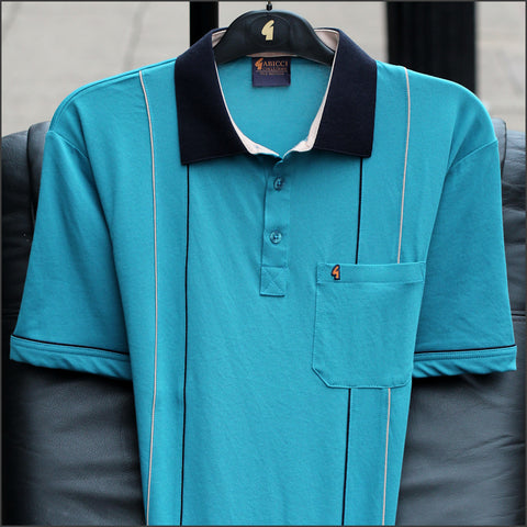 Gabicci X06 Teal Pattern Polo~