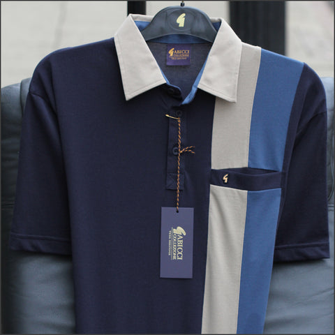 Gabicci X07 Navy Pattern Polo~