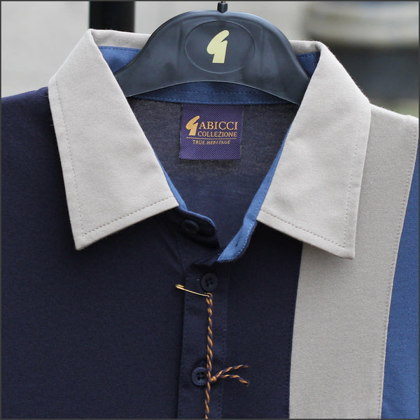 Gabicci X07 Navy Pattern Polo~