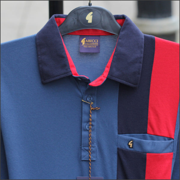 Gabicci X07 Indigo Pattern Polo~