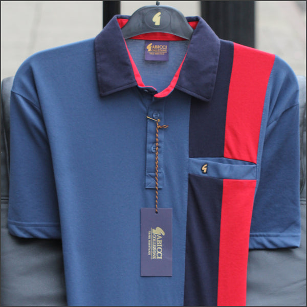 Gabicci X07 Indigo Pattern Polo~