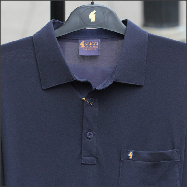 Gabicci Z06 Navy Long Sleeve Polo Top/