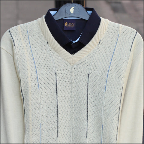 Gabicci M01 Ivory V Neck@