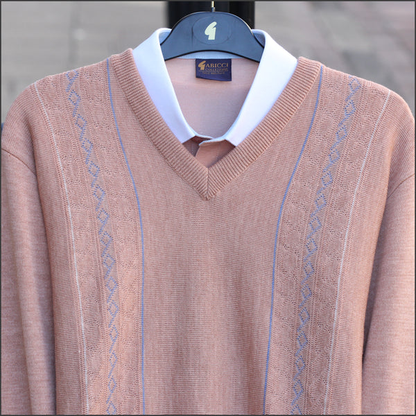 Gabicci M03 Peach V Neck@