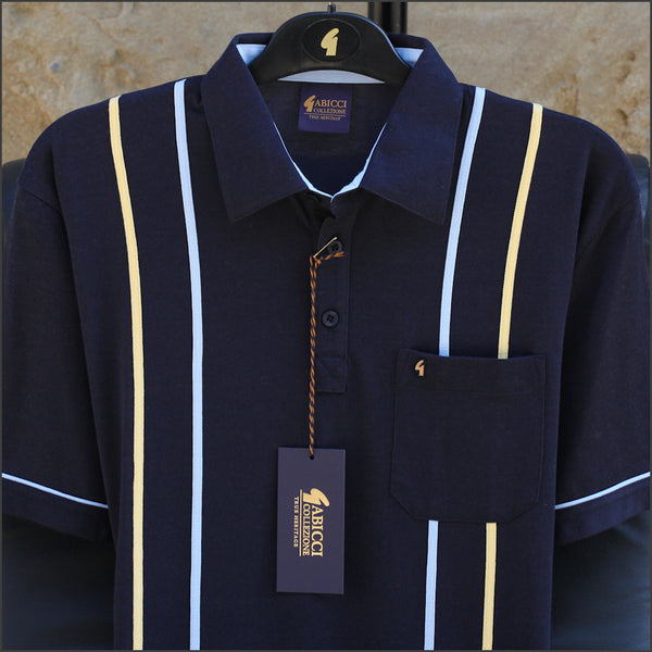 Gabicci X04 Navy Pattern Polo~