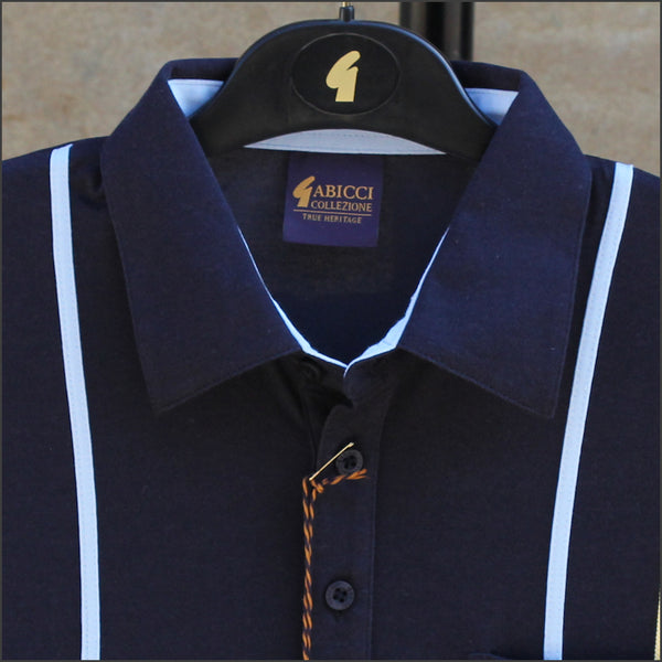 Gabicci X04 Navy Pattern Polo~