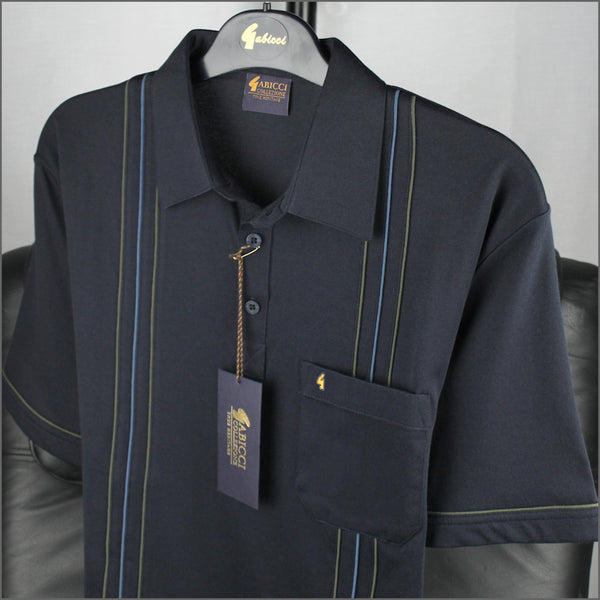 Gabicci X01 Navy Pattern T Shirt~