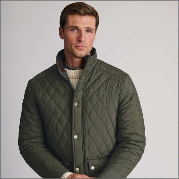 Brook Taverner Haydock Khaki Quilted Water Repellent Jacket*