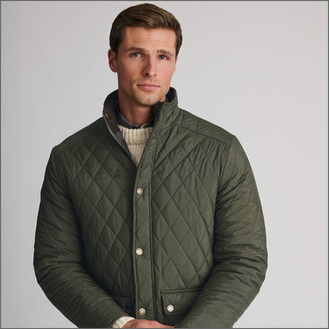Brook Taverner Haydock Khaki Quilted Water Repellent Jacket*