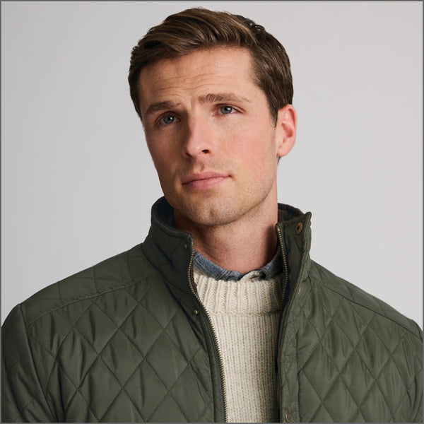 Brook Taverner Haydock Khaki Quilted Water Repellent Jacket*