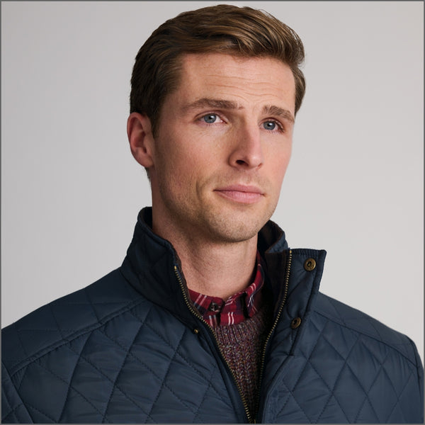 Brook Taverner Haydock Navy Quilted Water Repellent Jacket*