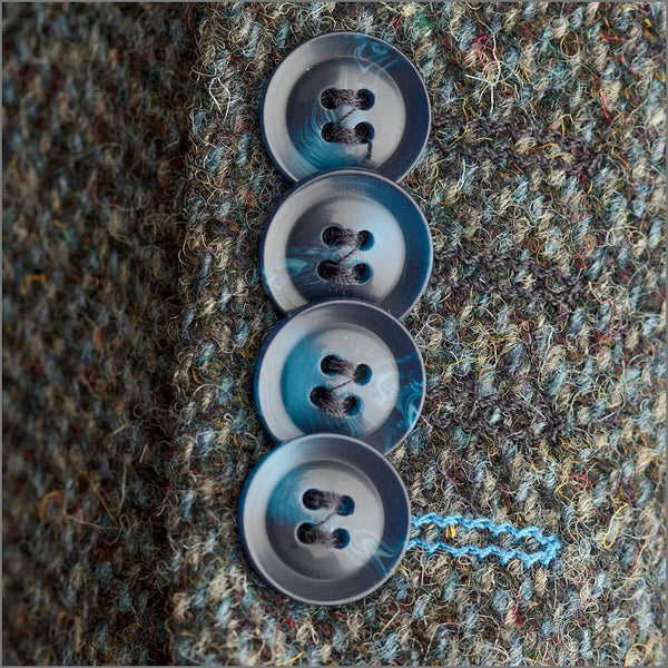 Harris Tweed Heather Blue Herringbone Jacket`