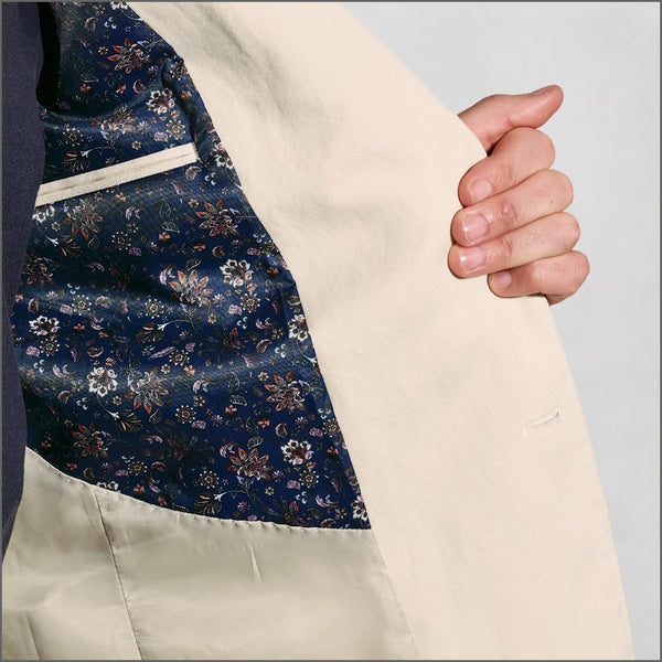 Brook Taverner Hemsworth Stone Washed Cotton Linen Jacket.