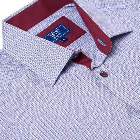 Ivano Fine Blue check LS Shirtª