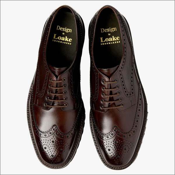 Loake Perseus Dark Brown premium Calf Leather brogueª