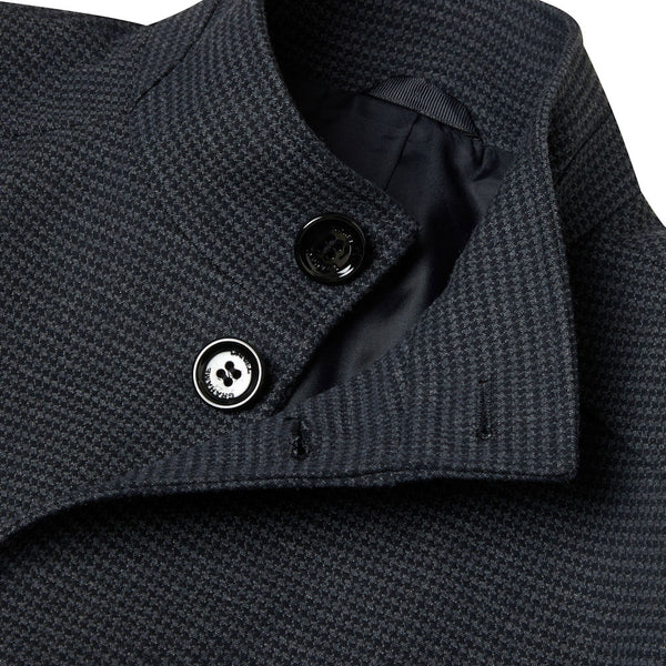 Douglas Watson Navy Check Car Coatª