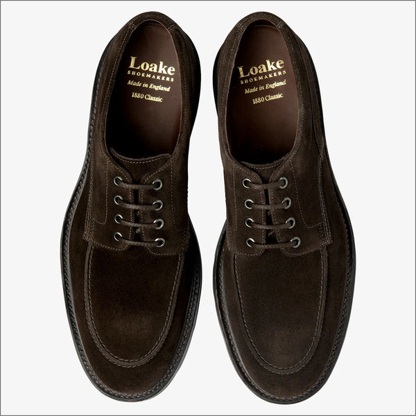 Loake Mowbury  Dark Brown Suede Shoeª