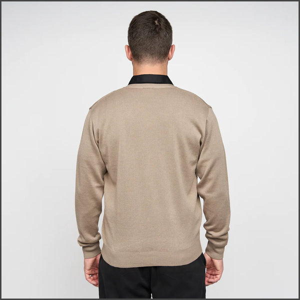 Gabicci Classic K02 Stone Wool Blended Cardigan@