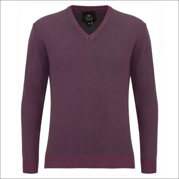 Prestige Purple Wool Blend Vee Neckº