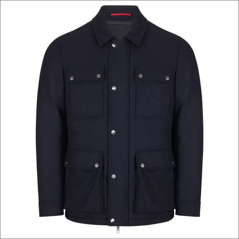 Douglas Abbott Navy wool Car coatª