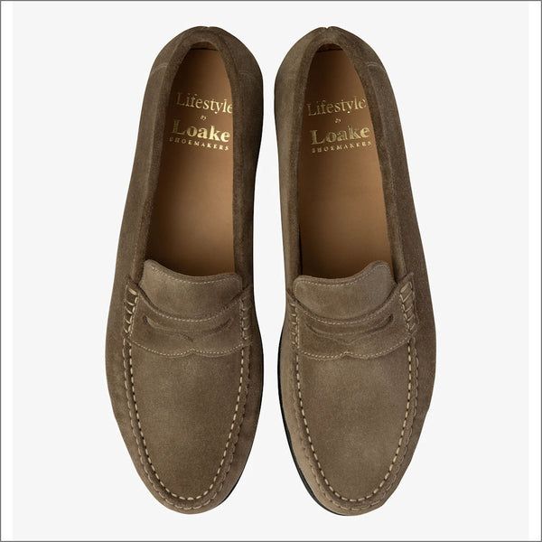 Loake Jefferson Flint Suede Loafer=