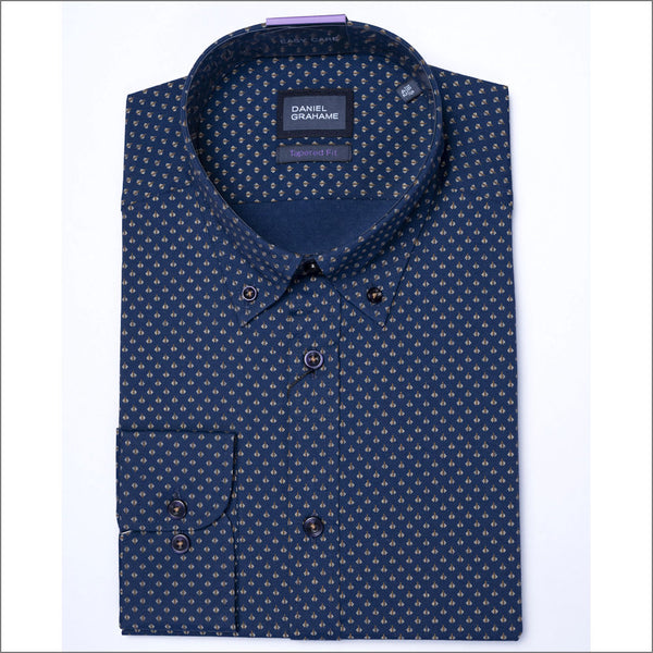 Geneva LS Navy Pattern Shirtª