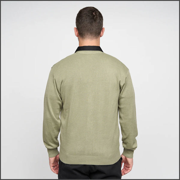 Gabicci Classic K02 Olive Wool Blended Cardigan@