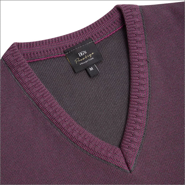 Prestige Purple Wool Blend Vee Neckº