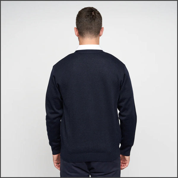 Gabicci  Classic K02 Navy Wool Blended Cardigan@