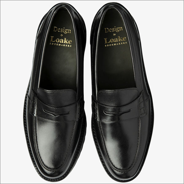 Loake Crux Black Premium Leather Loafer* | cwmenswear