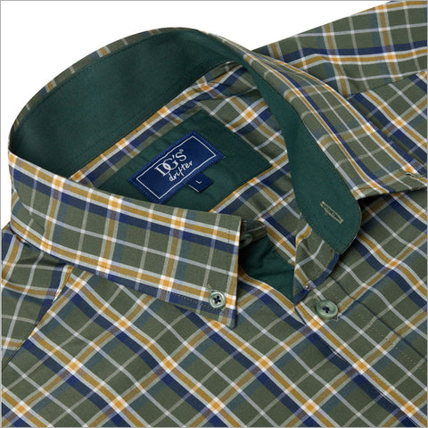 Drifter Geneva Multi Green Check Shirt--
