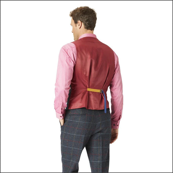 Brook Taverner Haincliffe  Blue Check Waist Coat*