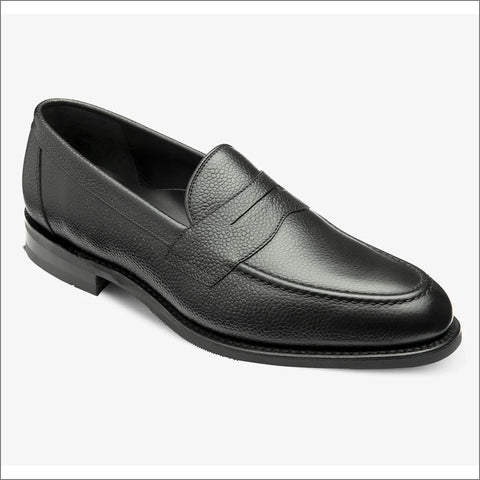 Loake Imperial Black Grain Leather Penny Loafer F Fittingª